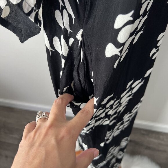 Ava Sky Hawaii Womens Large Black Fish Print One Shoulder Maxi Dress - Picture 5 of 12